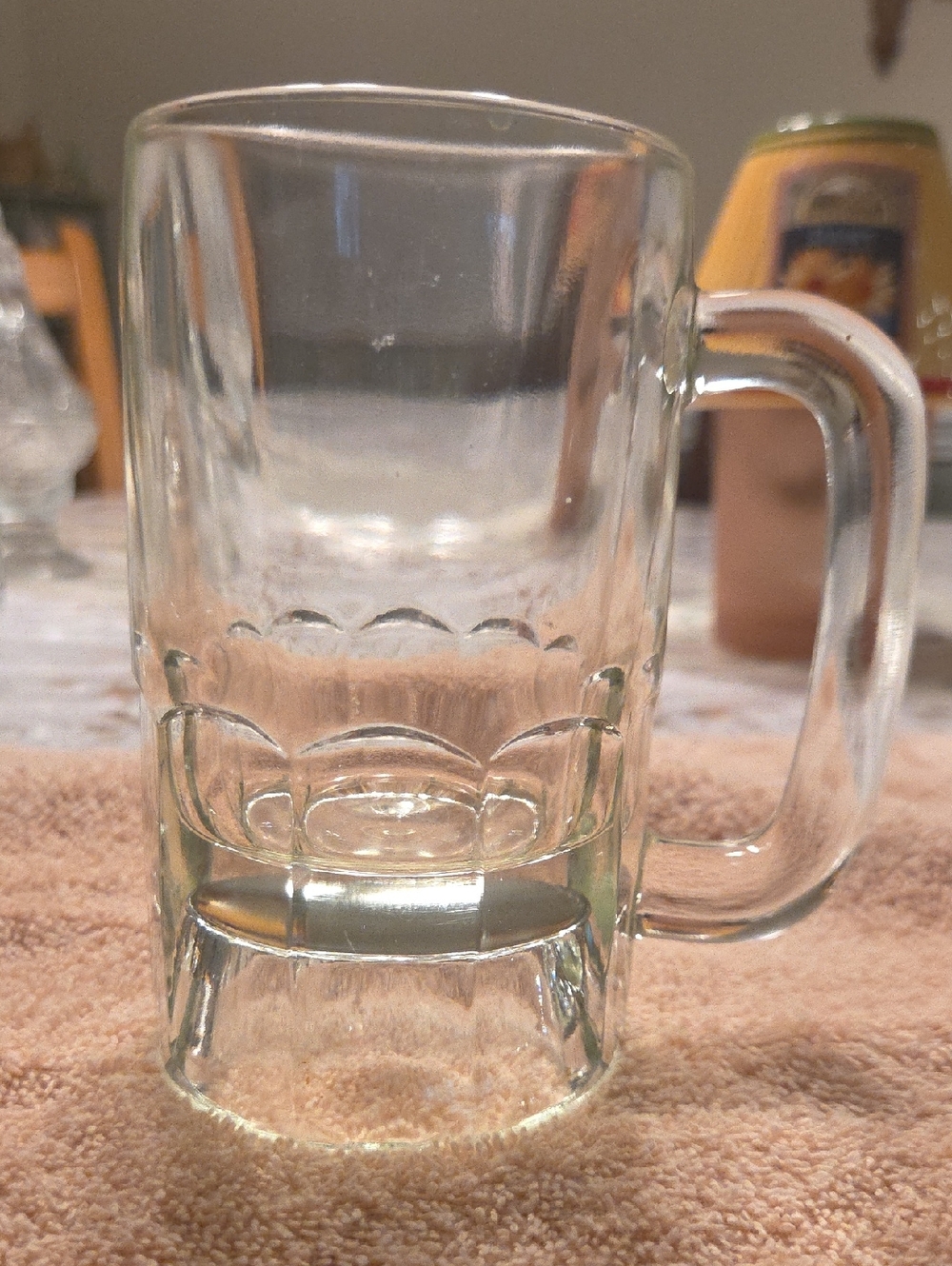 VTG Clear Glass Beer Mug with Handle
